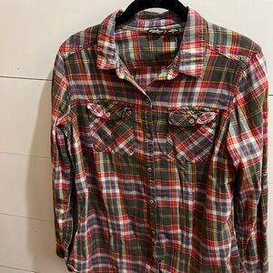 Eddie Bauer Flannel Button Up women M